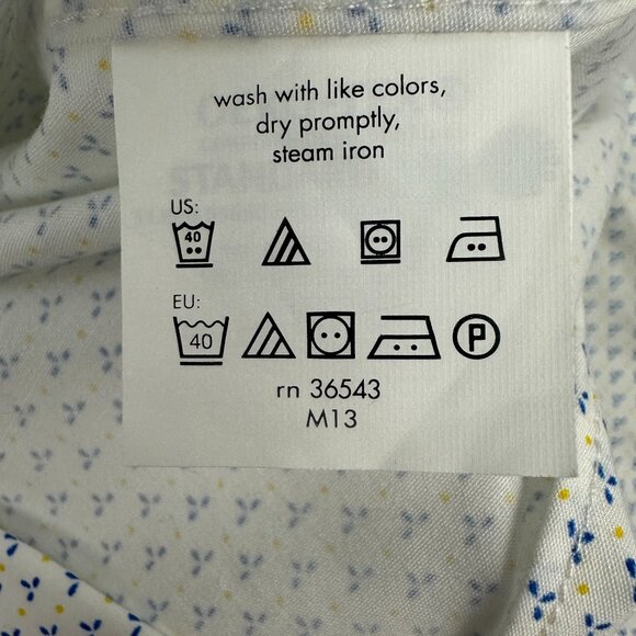 Van Heusen Flex Slim Fit Mens Dress Shirt Size M 15-15.5 32/33 - Picture 5 of 5